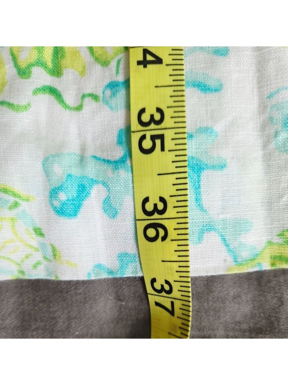 J. Jill Love Linen Sleeveless V-Neck Dress XL Petite Green Aqua Sea Turtle Print - Picture 12 of 13